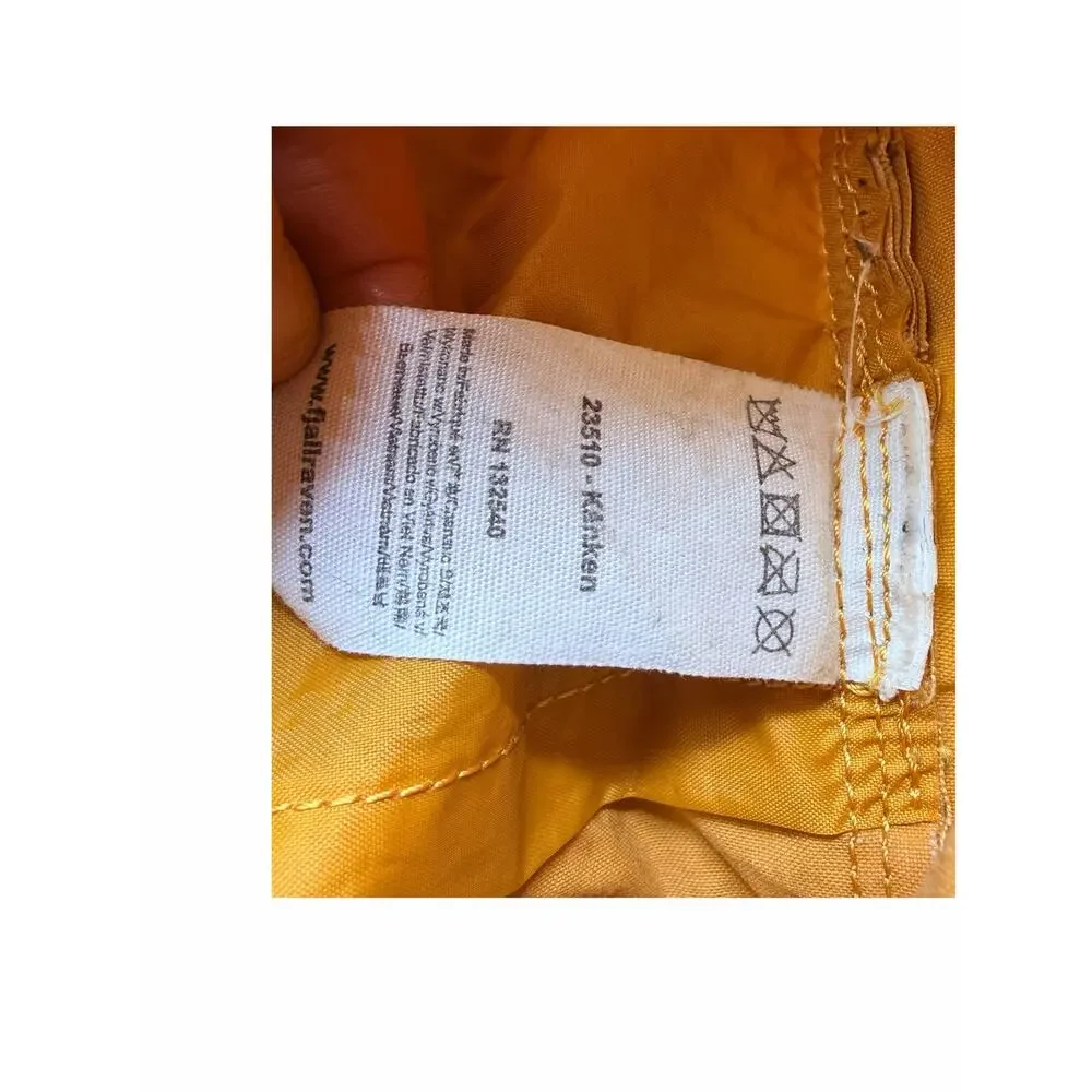 Fjällräven Kånken Classic Backpack Yellow Ochre Pink Logo Worn Strap 16L